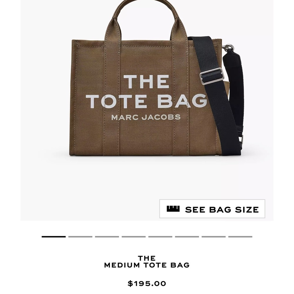 Medium Marc Jacobs The Tote Bag in slate green.